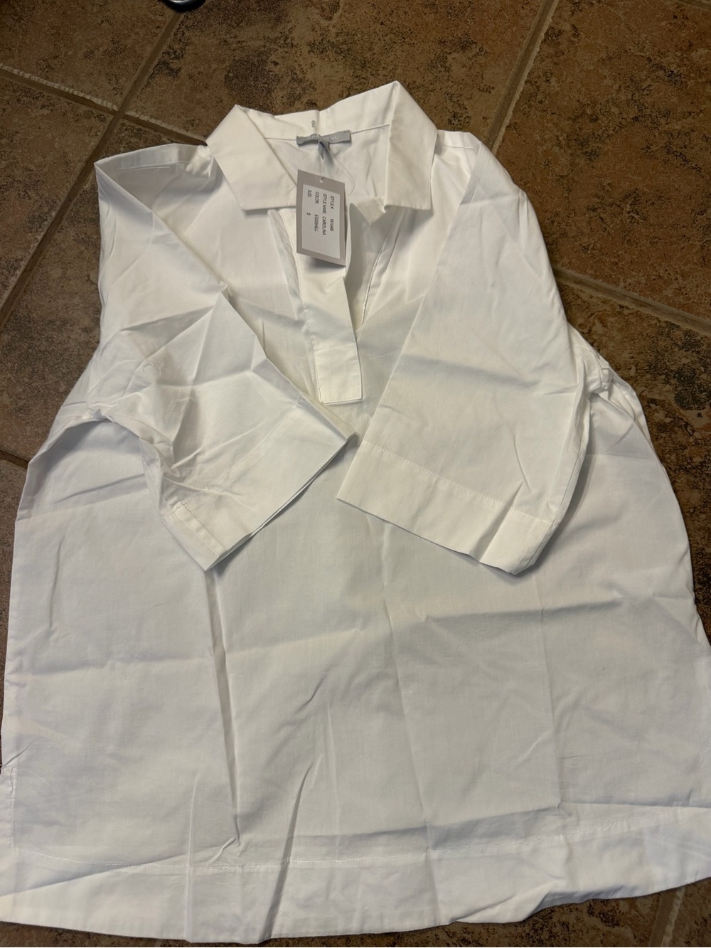 Classic Women's White Popover Blouse